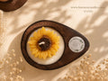 Sunflower Wooden Bowl Candle – Rose Fragrance