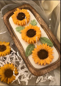 Sunflower Boat Candle with Rose Fragrance