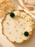 Lotus Urli Candle with Gold Leaf Accents | Handcrafted Soy Wax Candle
